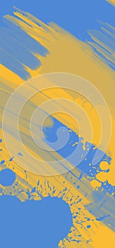 Abstract Blue Yellow paint Background. Vector illustration design