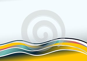 Abstract Blue And Yellow Wavy Background With Space For Your Text Vector Graphic Beautiful elegant Illustration