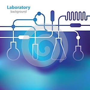 Abstract bluish laboratory background. photo