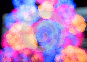 Abstract blur background of colorful circular bokeh