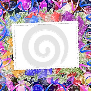 Abstract blur boke background with paper frame
