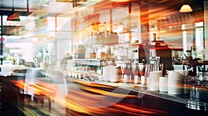 Abstract blur coffee shop - filter effect
