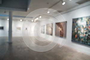 Abstract blur contemporary art gallery background