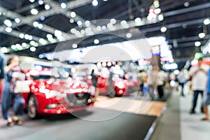 Abstract blur and defocused car and motor exhibition show event photo