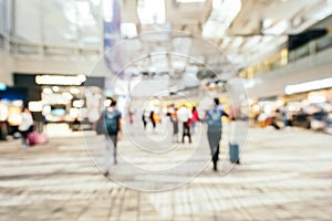 Abstract blur and defocused changi aiport terminal interior