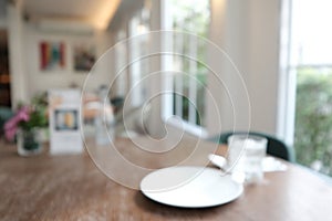 Abstract blur and defocused modern restaurant interior