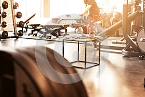 Abstract blur fitness gym background