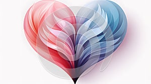 abstract heart shape in pastel color banner, poster, png