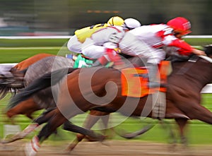 Abstract Blur Horse Race