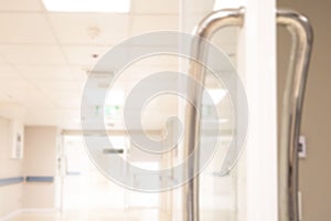 Abstract blur hospital and medical clinic interior. Use for background