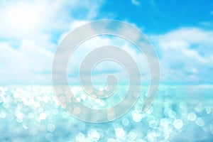 Abstract blur light on the sea and ocean background for summer