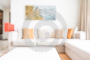 Abstract blur living room