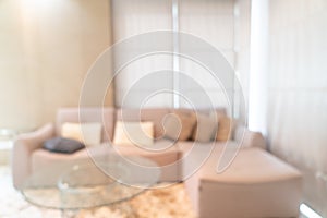 Abstract blur living room for background