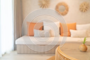 Abstract blur living room interior for background