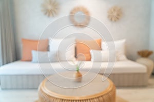 Abstract blur living room interior for background