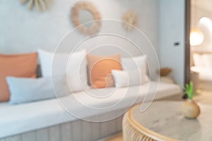 Abstract blur living room interior for background