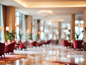 Abstract blur luxury hotel Blur interior background