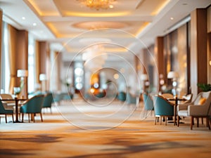 Abstract blur luxury hotel Blur interior background