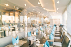 Abstract blur luxury hotel restaurant for background