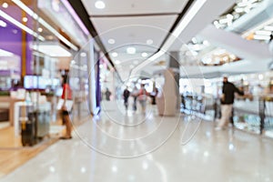 Abstract blur luxury shopping mall and retail store