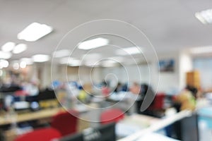 Abstract blur office background with bokeh