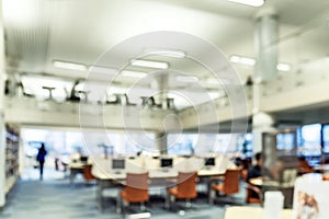 Abstract blur office interior for background