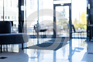 Abstract blur office interior for background