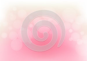 Abstract blur pink gradient background and bokeh light vector illustration