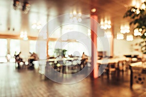 abstract blur in restaurant for background