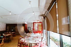 Abstract blur restaurant for background