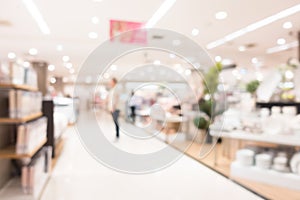 Abstract blur shopping mall interior