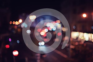 Abstract blured background of nght cityscape
