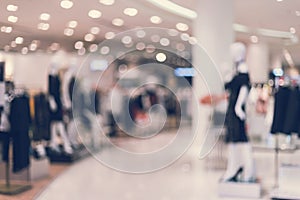 Abstract blurred background of Department store in Shopping Mall