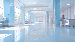 Abstract blurred background hospital