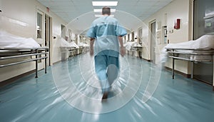 Abstract blurred background hospital