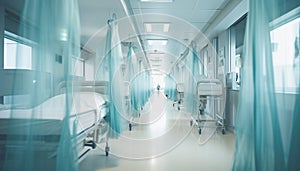 Abstract blurred background hospital