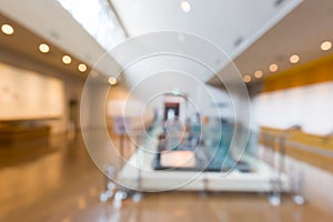 Abstract blurred background interior of textiles factory.