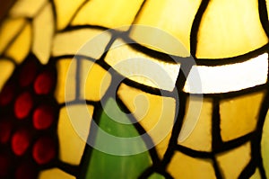 Abstract blurred background stained leadlight glass