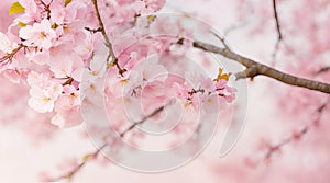 Abstract Blurred Background in Sunlit Idyll, Floral Springtime Beauty.