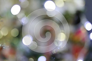 Abstract Blurred beautiful shiny christmas light bokeh background