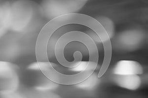 Abstract blurred black and white background with circles, photo