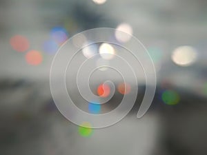 Abstract blurred bokeh background template.