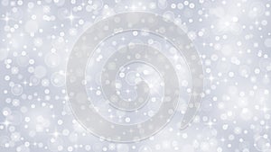 Abstract Blurred Bokeh, Glowing Sparkles and Bubbles in Grey Background