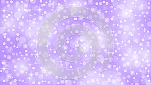 Abstract Blurred Bokeh, Glowing Sparkles and Bubbles in Purple Background