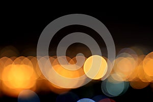 Abstract blurred circle bokeh lights backgrounds, Colorful bokeh of city night light