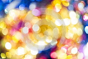 Abstract blurred colorful shiny bokeh background, festive season concept background