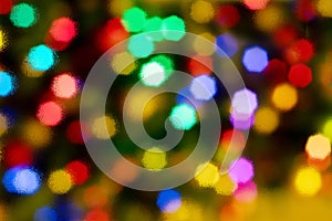 Abstract blurred disfocused Christmas lights background