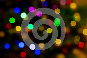 Abstract blurred disfocused Christmas lights background