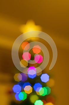 Abstract blurred disfocused Christmas lights festive background