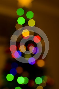 Abstract blurred disfocused Christmas lights festive background